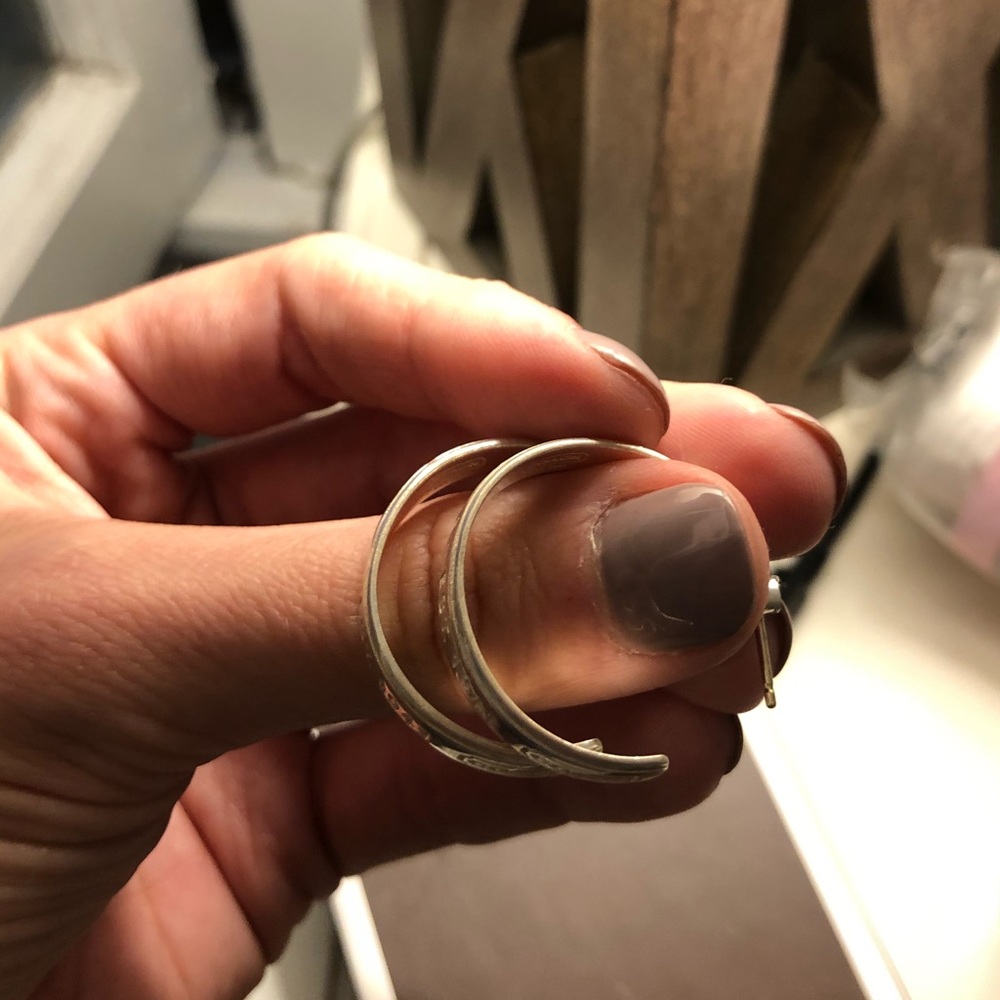 🔥Coach🔥 Silver Hoop Earrings - Picture 6 of 8